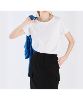 【アニエスベー ファム/agnes b. FEMME】のロゴフォイルプリントTシャツ 人気、トレンドファッション・服の通販 founy(ファニー) ファッション Fashion レディースファッション Fashion for Women トップス・カットソー Cut & Sew Tops シャツ・ブラウス・オフィスカジュアル Elegant Blouses & Button-Ups ロングTシャツ・Tシャツ Longline T-Shirts & Tees シンプル Simple, Minimal ワイド Wide, Wide Fit |ID:prp329100004642994