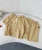 【アイモハ/aimoha / KIDS】の【aimoha-KIDS-】スポーティーセットアップ 人気、トレンドファッション・服の通販 founy(ファニー) ファッション Fashion キッズファッション Fashion for Kids ショート Short, Short Length セットアップ Set-Up, Coordinated Outfit 半袖 Short Sleeve, Half Sleeve 夏 Summer 定番 Standard, Basic Item thumbnail ベージュ|ID: prp329100004643091 ipo3291000000033493525