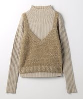 【ユナイテッドアローズ/UNITED ARROWS】のフェザーミックス キャミ+ハイネックニット A DAY IN THE LIFE 人気、トレンドファッション・服の通販 founy(ファニー) ファッション Fashion レディースファッション Fashion for Women トップス・カットソー Cut & Sew Tops ニット Knit Tops & Sweaters キャミソール&ノースリーブ Camisoles & Sleeveless Tops おすすめ Recommended / Our Picks インナー Innerwear キャミ Camisole, Cami Top キャミソール Camisole, Spaghetti Strap Top セットアップ Set-Up, Coordinated Outfit ハイネック High Neck, Mock Neck フェザー Feather, Feather Detail ベーシック Basic, Essential ミックス Mix, Mixed Style メランジ Melange, Mixed Yarn リブニット Rib Knit, Ribbed Knit 冬 Winter / This Winter 秋 Autumn |ID:prp329100004643098