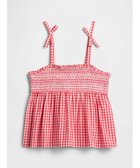 【ギャップ/GAP / KIDS】のスモッキングギャザー ペプラムトップス (キッズ) 人気、トレンドファッション・服の通販 founy(ファニー) ファッション Fashion キッズファッション Fashion for Kids トップス・カットソー Cut & Sew Tops スクエア Square, Square Shape ストレート Straight, Straight Cut フィット Fit, Slim Fit プリント Print, Printed Pattern ヨーク Yoke, Yoke Design リボン Ribbon, Bow リラックス Relax, Relaxed Fit thumbnail RED_GINGHAM|ID: prp329100004643106 ipo3291000000033493608