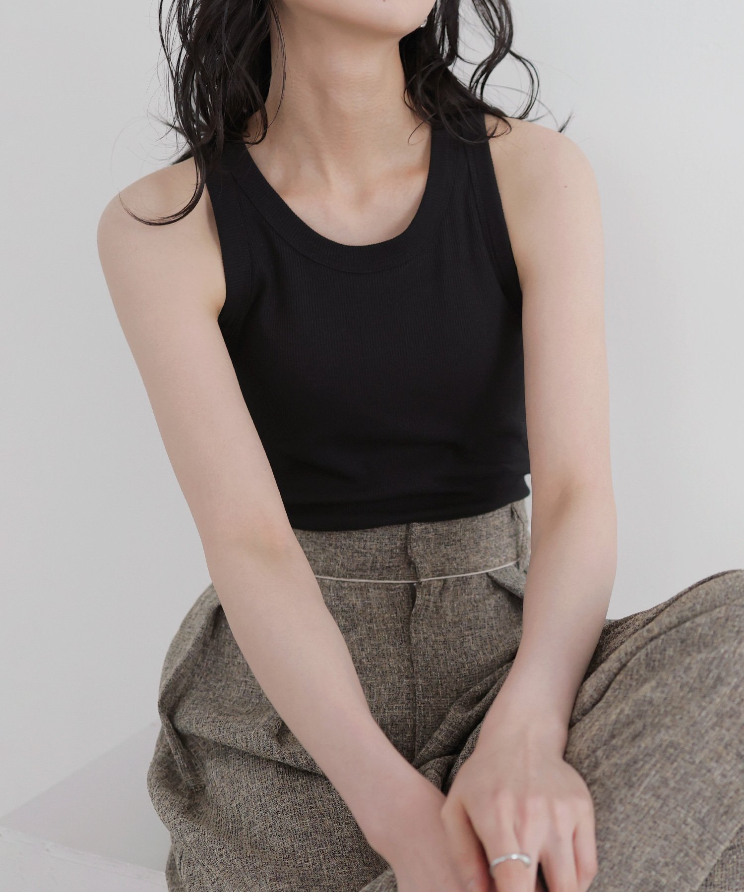 【リアン/Lian】のアメスリリブタンクトップ インテリア・キッズ・メンズ・レディースファッション・服の通販 founy(ファニー) 　ファッション　Fashion　レディースファッション　Fashion for Women　ブラック|ID: prp329100004643136 ipo3291000000033493837