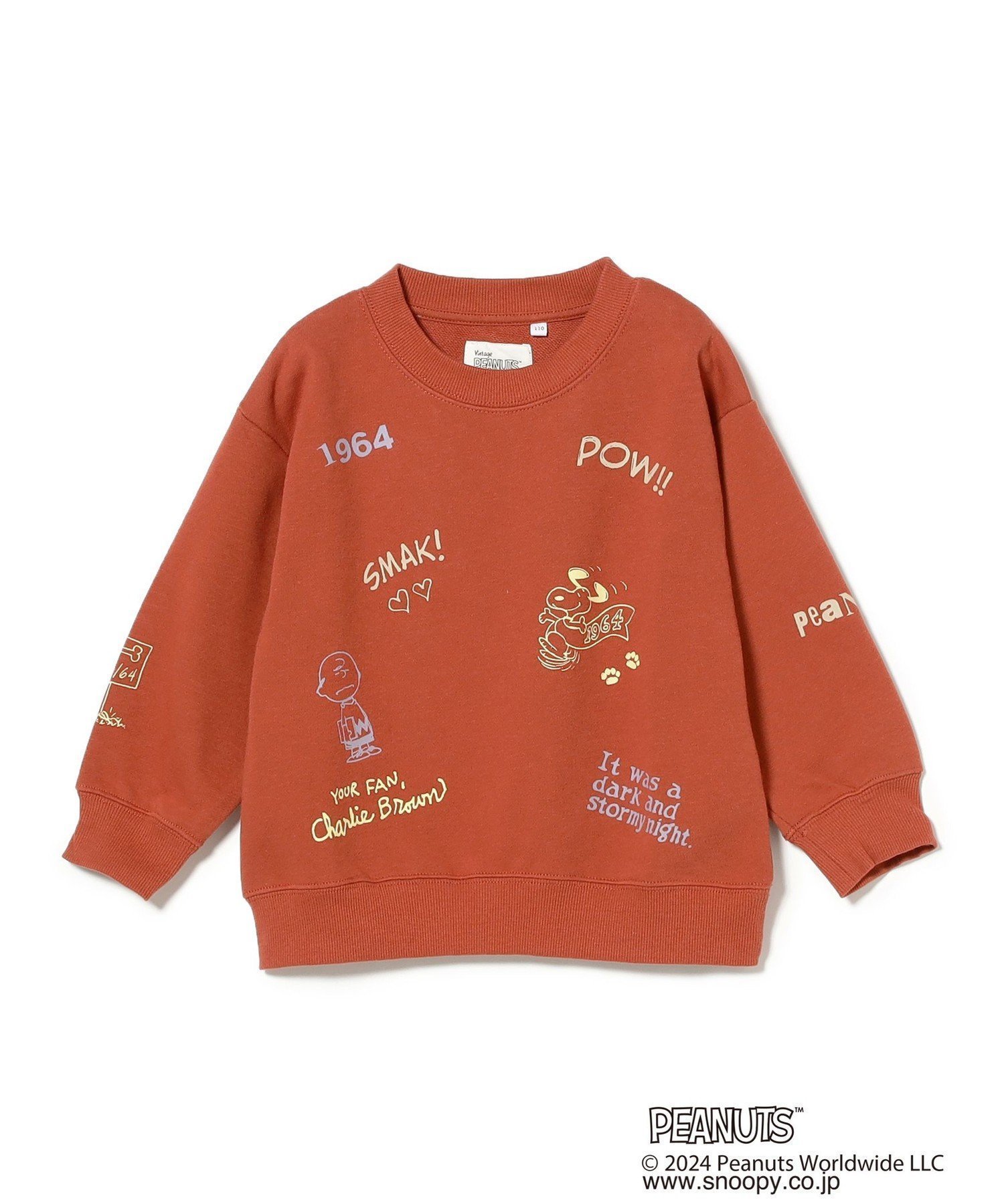 【ビームス/BEAMS / KIDS】のPeanuts 総柄 プリント スウェット(80~150cm) 人気、トレンドファッション・服の通販 founy(ファニー) 　ファッション　Fashion　キッズファッション　Fashion for Kids　おすすめ　Recommended / Our Picks　インナー　Innerwear　サロペット　Overalls, Salopette　スウェット / スエット　Sweatshirt, Sweatwear　プリント　Print, Printed Pattern　ヴィンテージ　Vintage Style　羽織　Haori, Light Jacket　 other-1|ID: prp329100004643163 ipo3291000000033494077