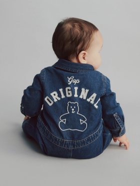 【ギャップ/GAP / KIDS】のデニム くまさん GAPロゴ カバーオール (ベビー) 人気、トレンドファッション・服の通販 founy(ファニー) ファッション Fashion キッズファッション Fashion for Kids グラフィック Graphic, Graphic Design ストレッチ Stretch, Stretchy Fabric デニム Denim, Jeans Material フロント Front, Front Design ベビー Baby, Babywear 長袖 Long Sleeve, Full Sleeve |ID:prp329100004643195