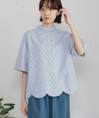 【プードゥドゥ/POU DOU DOU】の2way裾スカラップブラウス 人気、トレンドファッション・服の通販 founy(ファニー) ファッション Fashion レディースファッション Fashion for Women トップス・カットソー Cut & Sew Tops シャツ・ブラウス・オフィスカジュアル Elegant Blouses & Button-Ups ギンガム Gingham, Gingham Fabric スカラップ Scallop, Scalloped Edge ストライプ Stripe, Striped Pattern スマート Smart, Elegant ドット Polka Dot, Dot Pattern 定番 Standard, Basic Item 人気 Popular, Best Seller 羽織 Haori, Light Jacket 無地 Plain, Solid Color リラックス Relax, Relaxed Fit thumbnail ダークブルー|ID: prp329100004643213 ipo3291000000033494568