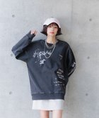 【ページボーイ/PAGEBOY】のハンドペイントグランジスウェット チャコール18|ID: prp329100004643215 ipo3291000000033556981