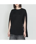 【ユナイテッドアローズ/UNITED ARROWS】のASTRAET 16G スリットスリーブ クルーネックニット 人気、トレンドファッション・服の通販 founy(ファニー) ファッション Fashion レディースファッション Fashion for Women トップス・カットソー Cut & Sew Tops ニット Knit Tops & Sweaters おすすめ Recommended / Our Picks キュプラ Cupro, Eco Fabric スリット Slit, Slit Detail スリーブ Sleeve, Long Sleeve / Short Sleeve マニッシュ Mannish, Boyish ミリタリー Military, Army Style ワイド Wide, Wide Fit thumbnail BLACK|ID: prp329100004643219 ipo3291000000033494625