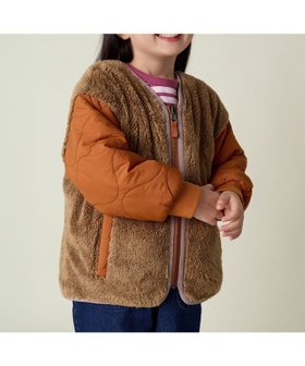 【ビームス/BEAMS / KIDS】のボア リバーシブル ノーカラーブルゾン (90~150cm) 人気、トレンドファッション・服の通販 founy(ファニー) ファッション Fashion キッズファッション Fashion for Kids キルティング Quilted, Quilting ブルゾン Blouson, Bomber Jacket リバーシブル Reversible, Two-Sided 冬 Winter / This Winter |ID:prp329100004643221