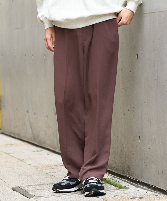 【その他のブランド/Other】のポリエステル トロミ ベルテッド パンツ インテリア・キッズ・メンズ・レディースファッション・服の通販 founy(ファニー) https://founy.com/ ファッション Fashion メンズファッション Fashion for Men ボトムス Bottoms ストレート Straight, Straight Cut スラックス Slacks, Dress Pants セットアップ Set-Up, Coordinated Outfit ドレープ Drape, Draping Fabric おすすめ Recommended / Our Picks エレガント 上品 Elegant |ID: prp329100004643264 ipo3291000000033495114