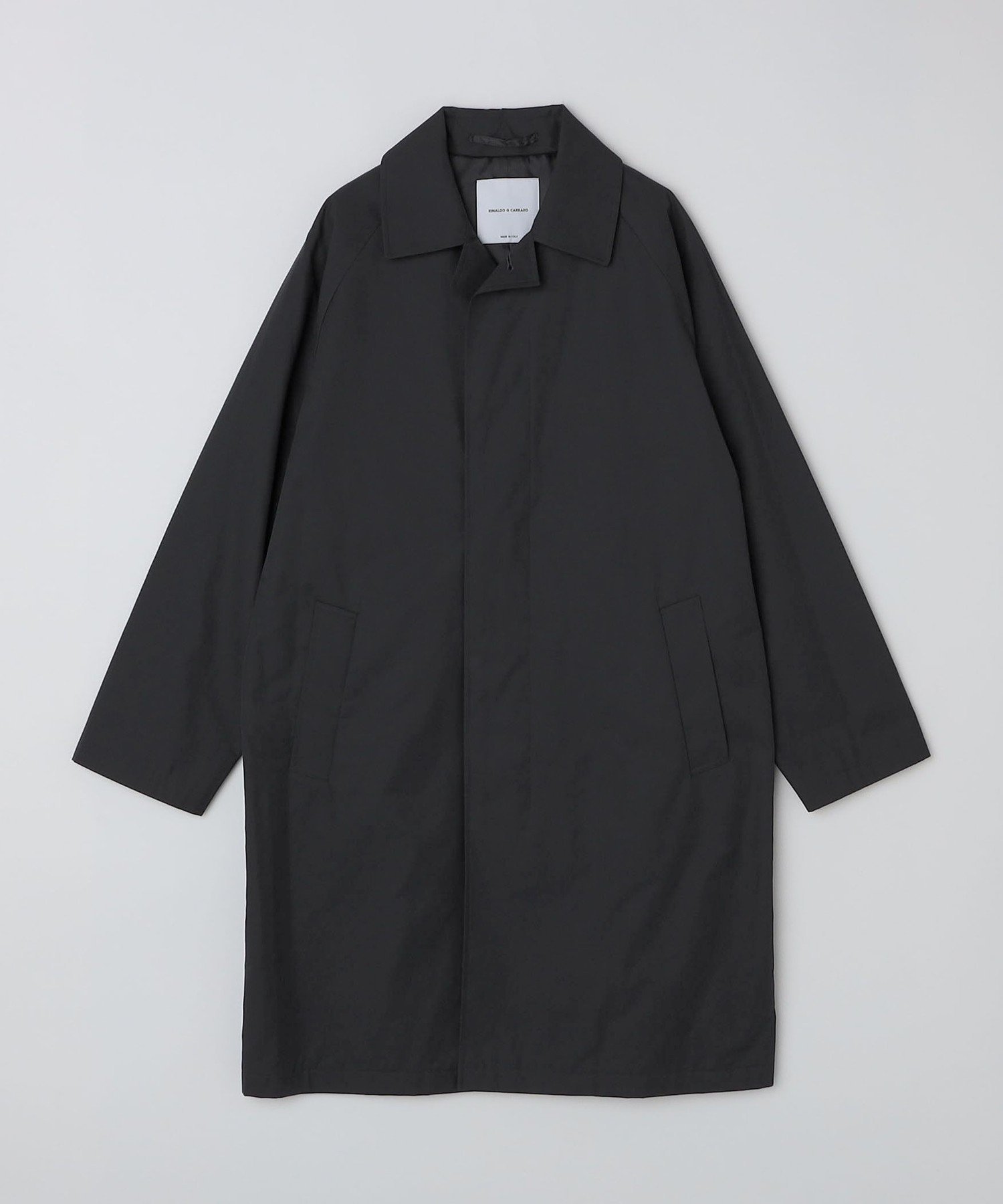 【シップス/SHIPS / MEN】のCARRARO コットン/ナイロン ステンカラー コート インテリア・キッズ・メンズ・レディースファッション・服の通販 founy(ファニー) 　ファッション　Fashion　メンズファッション　Fashion for Men　イタリア　Italy　春　Spring　秋　Autumn　クラシック　Classic, Timeless Style　ジャケット　Jacket, Outerwear　スーツ　Suit, Formalwear　パターン　Pattern, Design Print　フロント　Front, Front Design　モダン　Modern, Contemporary　ロング　Long, Long-Length　おすすめ　Recommended / Our Picks　エレガント 上品　Elegant　ビジネス 仕事 通勤　Business / Work / Commuting　ブラック|ID: prp329100004643275 ipo3291000000033495236