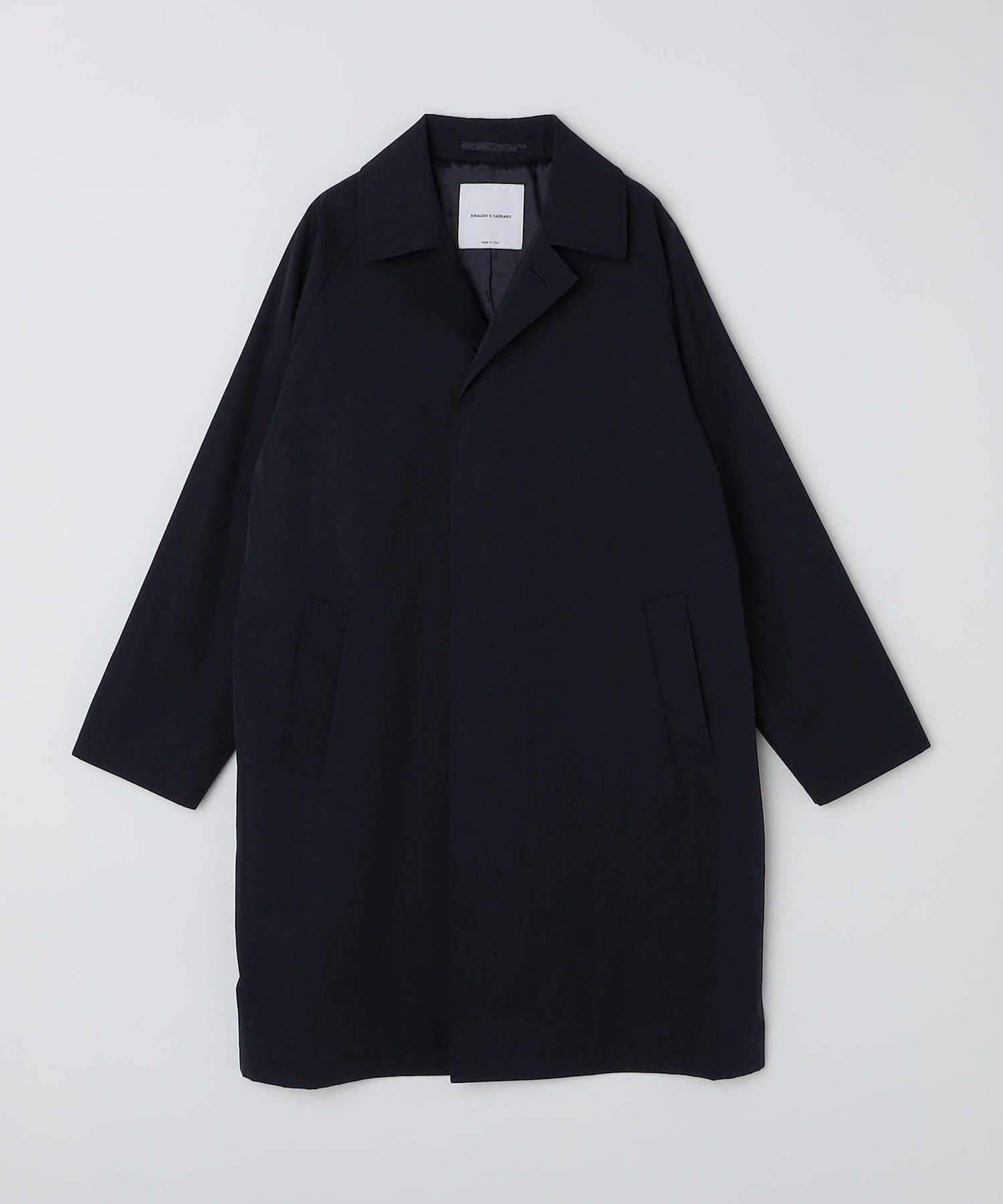 【シップス/SHIPS / MEN】のCARRARO コットン/ナイロン ステンカラー コート インテリア・キッズ・メンズ・レディースファッション・服の通販 founy(ファニー) 　ファッション　Fashion　メンズファッション　Fashion for Men　イタリア　Italy　春　Spring　秋　Autumn　クラシック　Classic, Timeless Style　ジャケット　Jacket, Outerwear　スーツ　Suit, Formalwear　パターン　Pattern, Design Print　フロント　Front, Front Design　モダン　Modern, Contemporary　ロング　Long, Long-Length　おすすめ　Recommended / Our Picks　エレガント 上品　Elegant　ビジネス 仕事 通勤　Business / Work / Commuting　ネイビー|ID: prp329100004643275 ipo3291000000033495241