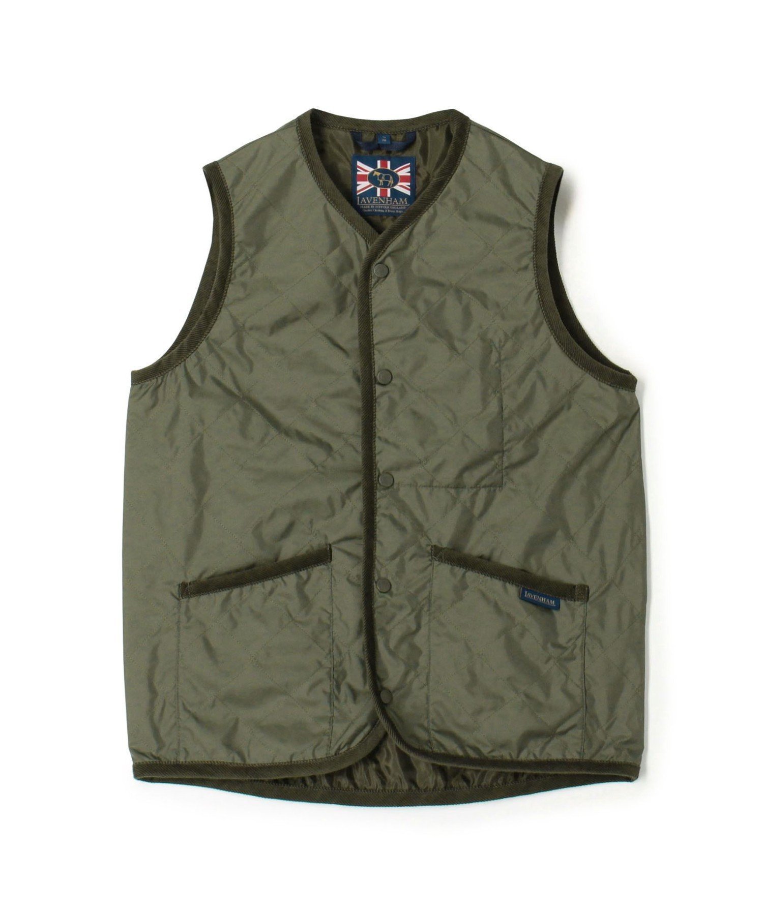 【トゥモローランド/TOMORROWLAND / MEN】のLAVENHAM UNWADDED THORNHAM ポリエステルベスト インテリア・キッズ・メンズ・レディースファッション・服の通販 founy(ファニー) 　ファッション　Fashion　メンズファッション　Fashion for Men　春　Spring　キルティング　Quilted, Quilting　コーデュロイ　Corduroy, Cord Fabric　軽量　Lightweight, Ultra Light　ジャケット　Jacket, Outerwear　ダイヤモンド　Diamond, Brilliant Cut　人気　Popular, Best Seller　パッチ　Patch, Appliqué　ブランケット　Blanket, Throw Blanket　ベスト　Vest, Waistcoat　ポケット　Pocket, Pocket Detail　S/S・春夏　SS, Spring/Summer, Warm Season　夏　Summer　旅行　Travel　59 ダークグリーン|ID: prp329100004643289 ipo3291000000033495306