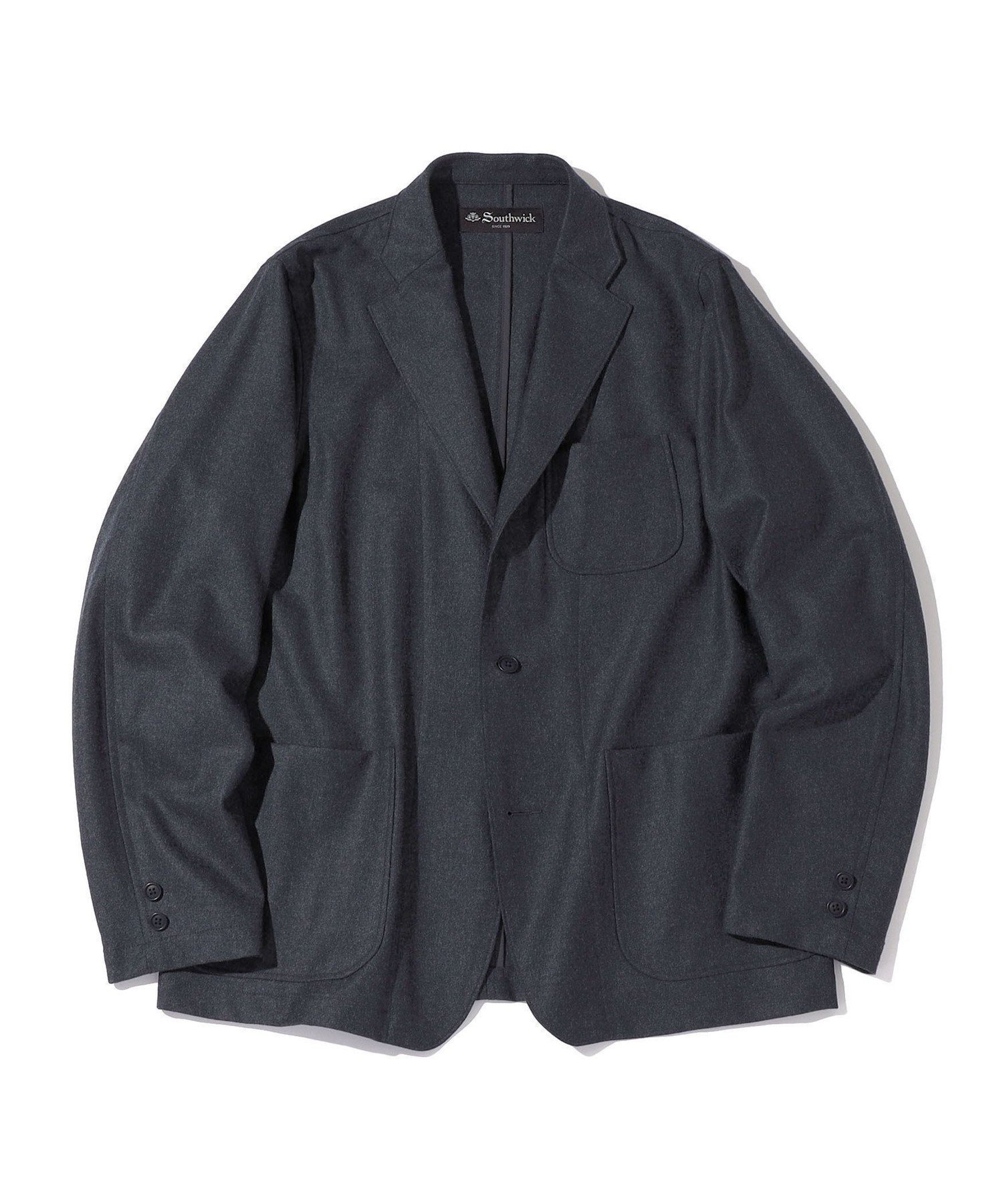 【シップス/SHIPS / MEN】のSouthwick Gate Label ウール ブレザー インテリア・キッズ・メンズ・レディースファッション・服の通販 founy(ファニー) 　ファッション　Fashion　メンズファッション　Fashion for Men　ドレス　Dress, One-Piece　パッチ　Patch, Appliqué　フィット　Fit, Slim Fit　ポケット　Pocket, Pocket Detail　リゾート　Resort, Vacation Style　ダークグレー|ID: prp329100004643306 ipo3291000000033495420