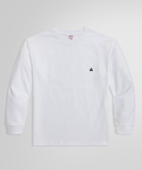 【ブルックス ブラザーズ/Brooks Brothers / MEN】のUSAコットンジャージー ヘビーウェイト GFロゴ ロングスリーブ Tシャツ 人気、トレンドファッション・服の通販 founy(ファニー) ファッション Fashion メンズファッション Fashion for Men インナー Innerwear シンプル Simple, Minimal ジャケット Jacket, Outerwear スリーブ Sleeve, Long Sleeve / Short Sleeve ロング Long, Long-Length 長袖 Long Sleeve, Full Sleeve |ID:prp329100004643352