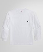 【ブルックス ブラザーズ/Brooks Brothers / MEN】のUSAコットンジャージー ヘビーウェイト GFロゴ ロングスリーブ Tシャツ 人気、トレンドファッション・服の通販 founy(ファニー) ファッション Fashion メンズファッション Fashion for Men インナー Innerwear シンプル Simple, Minimal ジャケット Jacket, Outerwear スリーブ Sleeve, Long Sleeve / Short Sleeve ロング Long, Long-Length 長袖 Long Sleeve, Full Sleeve thumbnail ホワイト|ID: prp329100004643352 ipo3291000000033495775