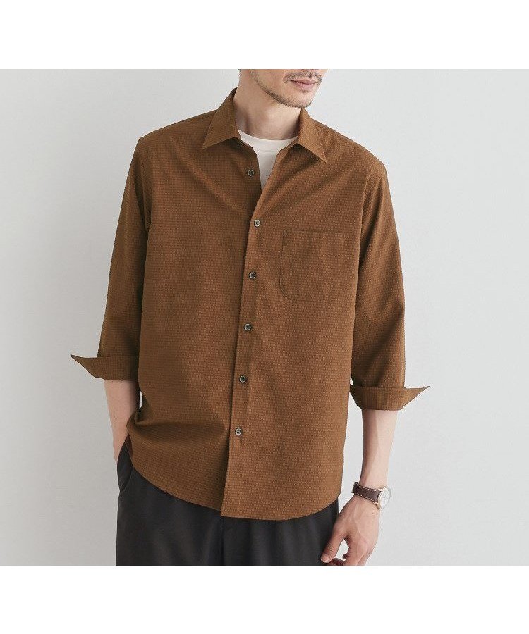 【タケオキクチ/TAKEO KIKUCHI / MEN】の【COOL CITY WEAR】DotAirサッカー シャツ 人気、トレンドファッション・服の通販 founy(ファニー) 　ファッション　Fashion　メンズファッション　Fashion for Men　おすすめ　Recommended / Our Picks　インナー　Innerwear　サッカー　Seersucker, Summer Fabric　トラベル　Travel, Travel Gear　ファブリック　Fabric, Textile　ベーシック　Basic, Essential　ポケット　Pocket, Pocket Detail　人気　Popular, Best Seller　夏　Summer　洗える　Machine Washable　羽織　Haori, Light Jacket　軽量　Lightweight, Ultra Light　 other-1|ID: prp329100004643406 ipo3291000000033496337