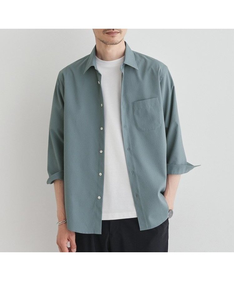 【タケオキクチ/TAKEO KIKUCHI / MEN】の【COOL CITY WEAR】DotAirサッカー シャツ インテリア・キッズ・メンズ・レディースファッション・服の通販 founy(ファニー) 　ファッション　Fashion　メンズファッション　Fashion for Men　おすすめ　Recommended / Our Picks　インナー　Innerwear　サッカー　Seersucker, Summer Fabric　トラベル　Travel, Travel Gear　ファブリック　Fabric, Textile　ベーシック　Basic, Essential　ポケット　Pocket, Pocket Detail　人気　Popular, Best Seller　夏　Summer　洗える　Machine Washable　羽織　Haori, Light Jacket　軽量　Lightweight, Ultra Light　ブルー|ID: prp329100004643406 ipo3291000000033496339