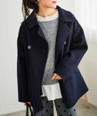 【ルクールブラン/le.coeur blanc】のリバーオープンカラーミドルコート ネイビー|ID: prp329100004643418 ipo3291000000033496484