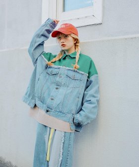 【ニコアンド/niko and】のMODE NORM CORE リメイク風モンスターGジャン 人気、トレンドファッション・服の通販 founy(ファニー) ファッション Fashion レディースファッション Fashion for Women アウター Coat / Outerwear Collection おすすめ Recommended / Our Picks イレギュラー Irregular Design インナー Innerwear シンプル Simple, Minimal ジャケット Jacket, Outerwear スマート Smart, Elegant デニム Denim, Jeans Material ビッグ Big, Oversized フリンジ Fringe, Tassel ブルゾン Blouson, Bomber Jacket ヨーク Yoke, Yoke Design リメイク Remake, Reconstructed 春 Spring |ID:prp329100004643447