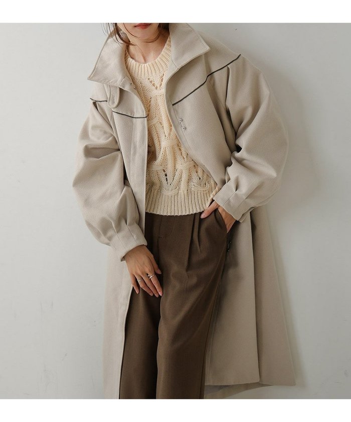 【バブ ブージュルード/Bab Bou Jeloud】の配色パイピングコート インテリア・キッズ・メンズ・レディースファッション・服の通販 founy(ファニー) https://founy.com/ ファッション Fashion レディースファッション Fashion for Women アウター Coat / Outerwear Collection コート・ロングコート・ピーコート Long Coats, Peacoats & More おすすめ Recommended / Our Picks パイピング Piping, Trim Design ベスト Vest, Waistcoat 人気 Popular, Best Seller |ID: prp329100004643474 ipo3291000000033497105
