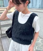 【ディスコート/Discoat】の【AW先行 】シャギーUネックベスト《WEB限定カラーあり》 ネイビー|ID: prp329100004643708 ipo3291000000033500810