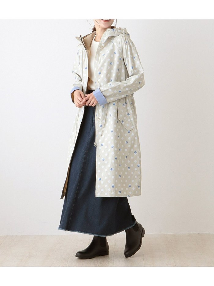 【アフタヌーンティー リビング/Afternoon Tea LIVING】のドットドロストレインコート インテリア・キッズ・メンズ・レディースファッション・服の通販 founy(ファニー) https://founy.com/ ファッション Fashion レディースファッション Fashion for Women アウター Coat / Outerwear Collection コート・ロングコート・ピーコート Long Coats, Peacoats & More コーティング Coating, Coated Finish ドット Polka Dot, Dot Pattern ドローコード Drawcord, Drawstring Cord フラップ Flap, Flap Pocket ポケット Pocket, Pocket Detail ポーチ Pouch, Small Case |ID: prp329100004643724 ipo3291000000033501298
