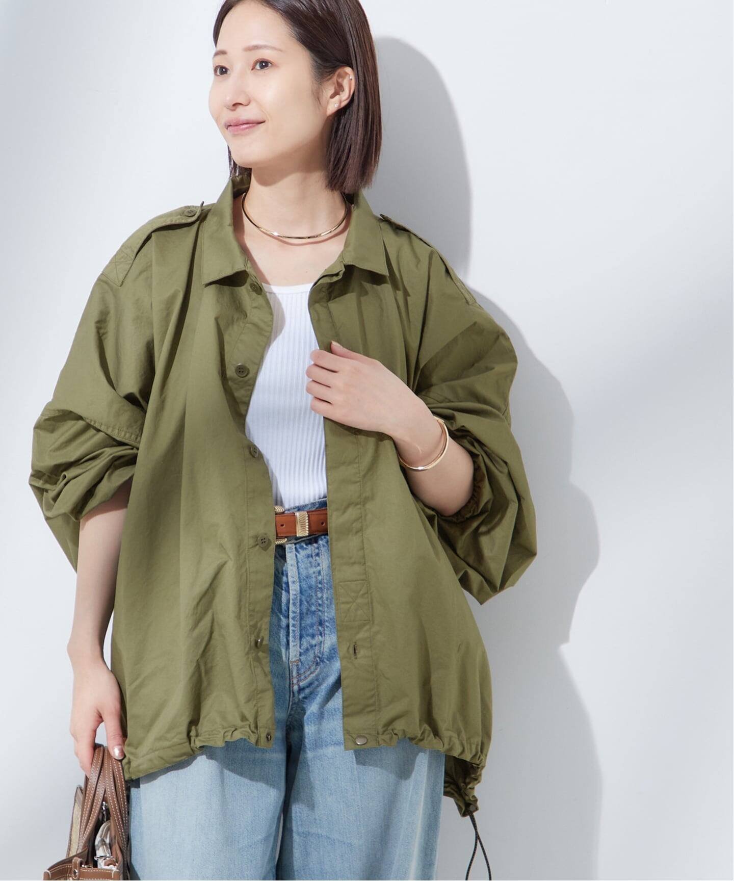 【ジャーナルスタンダード レサージュ/journal standard L'essage】の《追加 》《別注》【ILL ONE EIGHTY/イル ワンエイティ】ショートブルゾン インテリア・キッズ・メンズ・レディースファッション・服の通販 founy(ファニー) 　ファッション　Fashion　レディースファッション　Fashion for Women　アウター　Coat / Outerwear Collection　ブルゾンジャケット・スポーティアウター　Blouson Jackets　2025年　2025　2025-2026秋冬・A/W　Autumn/Winter 2025–26 AW25–26　ショート　Short, Short Length　ドローコード　Drawcord, Drawstring Cord　ブルゾン　Blouson, Bomber Jacket　ミリタリー　Military, Army Style　別注　Limited Edition, Custom Order　グリーン|ID: prp329100004643815 ipo3291000000033502906