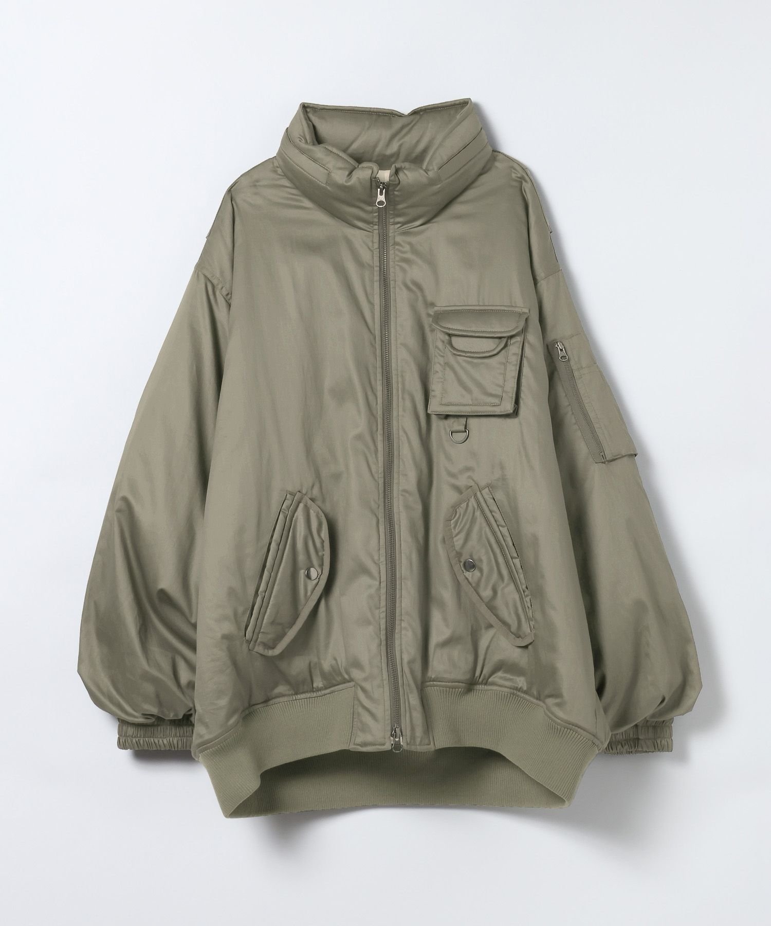 【ジーナシス/JEANASiS】のArmy BIGブルゾン 人気、トレンドファッション・服の通販 founy(ファニー) 　ファッション　Fashion　レディースファッション　Fashion for Women　アウター　Coat / Outerwear Collection　ブルゾンジャケット・スポーティアウター　Blouson Jackets　インナー　Innerwear　コーティング　Coating, Coated Finish　サテン　Satin, Glossy Fabric　ジップ　Zip, Zipper　デニム　Denim, Jeans Material　なめらか　Smooth, Silky Texture　フェミニン　Feminine, Girly　ブルゾン　Blouson, Bomber Jacket　ボトム　Bottoms, Lower Wear　防寒　Cold Protection, Winter-Ready　ミリタリー　Military, Army Style　ロング　Long, Long-Length　おすすめ　Recommended / Our Picks　エレガント 上品　Elegant　 other-1|ID: prp329100004643818 ipo3291000000033502935
