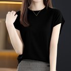 【ミニミニストア/miniministore】のサマーニット レディース 半袖ニットソー 人気、トレンドファッション・服の通販 founy(ファニー) ファッション Fashion レディースファッション Fashion for Women トップス・カットソー Cut & Sew Tops ニット Knit Tops & Sweaters サマー Summer, Summer Style スマート Smart, Elegant スリーブ Sleeve, Long Sleeve / Short Sleeve ニットソー Knit-Sewn, Cut & Sew Knit フレンチ French, French Style エレガント 上品 Elegant 半袖 Short Sleeve, Half Sleeve 夏 Summer ビジネス 仕事 通勤 Business / Work / Commuting thumbnail ブラック|ID: prp329100004643842 ipo3291000000033503333