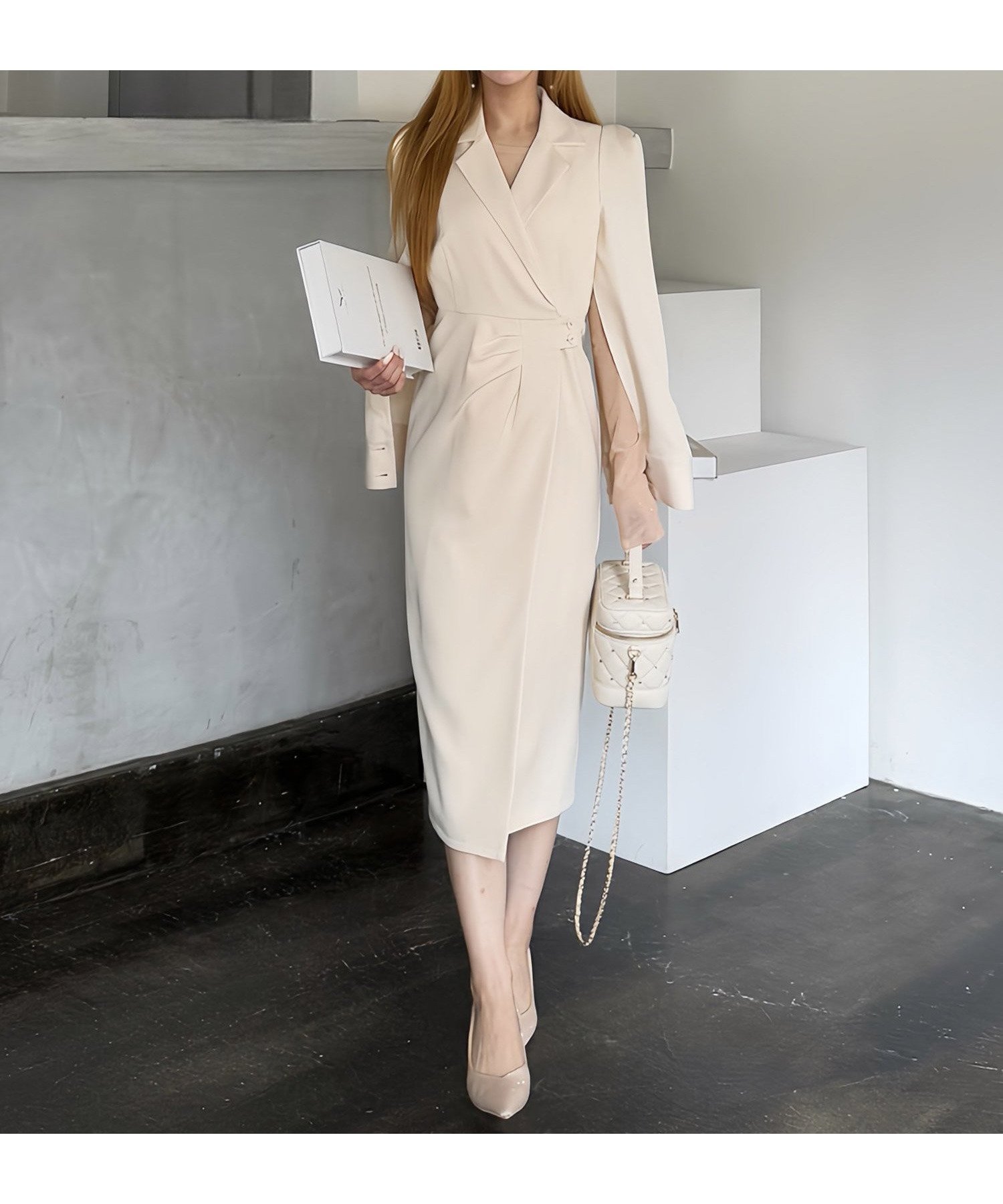 【ロイヤルパーティー/ROYAL PARTY】のウエストタックケープワンピース 人気、トレンドファッション・服の通販 founy(ファニー) ファッション Fashion レディースファッション Fashion for Women ワンピース Dresses シンプル Simple, Minimal フィット Fit, Slim Fit other-1|ID: prp329100004643879 ipo3291000000034520150