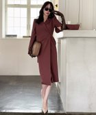 【ロイヤルパーティー/ROYAL PARTY】のウエストタックケープワンピース 人気、トレンドファッション・服の通販 founy(ファニー) ファッション Fashion レディースファッション Fashion for Women ワンピース Dresses シンプル Simple, Minimal フィット Fit, Slim Fit thumbnail ボルドー|ID: prp329100004643879 ipo3291000000034520155