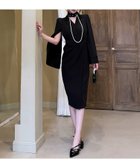 【ロイヤルパーティー/ROYAL PARTY】のウエストタックケープワンピース 人気、トレンドファッション・服の通販 founy(ファニー) ファッション Fashion レディースファッション Fashion for Women ワンピース Dresses シンプル Simple, Minimal フィット Fit, Slim Fit thumbnail ブラック|ID: prp329100004643879 ipo3291000000034520156