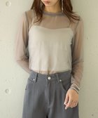 【セットアップセブン/SETUP7】のMAISON BREEZE reveur/チュールシアートップス 人気、トレンドファッション・服の通販 founy(ファニー) ファッション Fashion レディースファッション Fashion for Women トップス・カットソー Cut & Sew Tops トレンド Trend, Trending Now パープル Purple, Violet ベーシック Basic, Essential thumbnail GRY|ID: prp329100004643926 ipo3291000000033503897