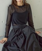 【セットアップセブン/SETUP7】のMAISON BREEZE reveur/チュールシアートップス 人気、トレンドファッション・服の通販 founy(ファニー) ファッション Fashion レディースファッション Fashion for Women トップス・カットソー Cut & Sew Tops トレンド Trend, Trending Now パープル Purple, Violet ベーシック Basic, Essential thumbnail BLK|ID: prp329100004643926 ipo3291000000033503898