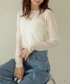 【セットアップセブン/SETUP7】のMAISON BREEZE reveur/チュールシアートップス 人気、トレンドファッション・服の通販 founy(ファニー) ファッション Fashion レディースファッション Fashion for Women トップス・カットソー Cut & Sew Tops トレンド Trend, Trending Now パープル Purple, Violet ベーシック Basic, Essential thumbnail WHT|ID: prp329100004643926 ipo3291000000033503899