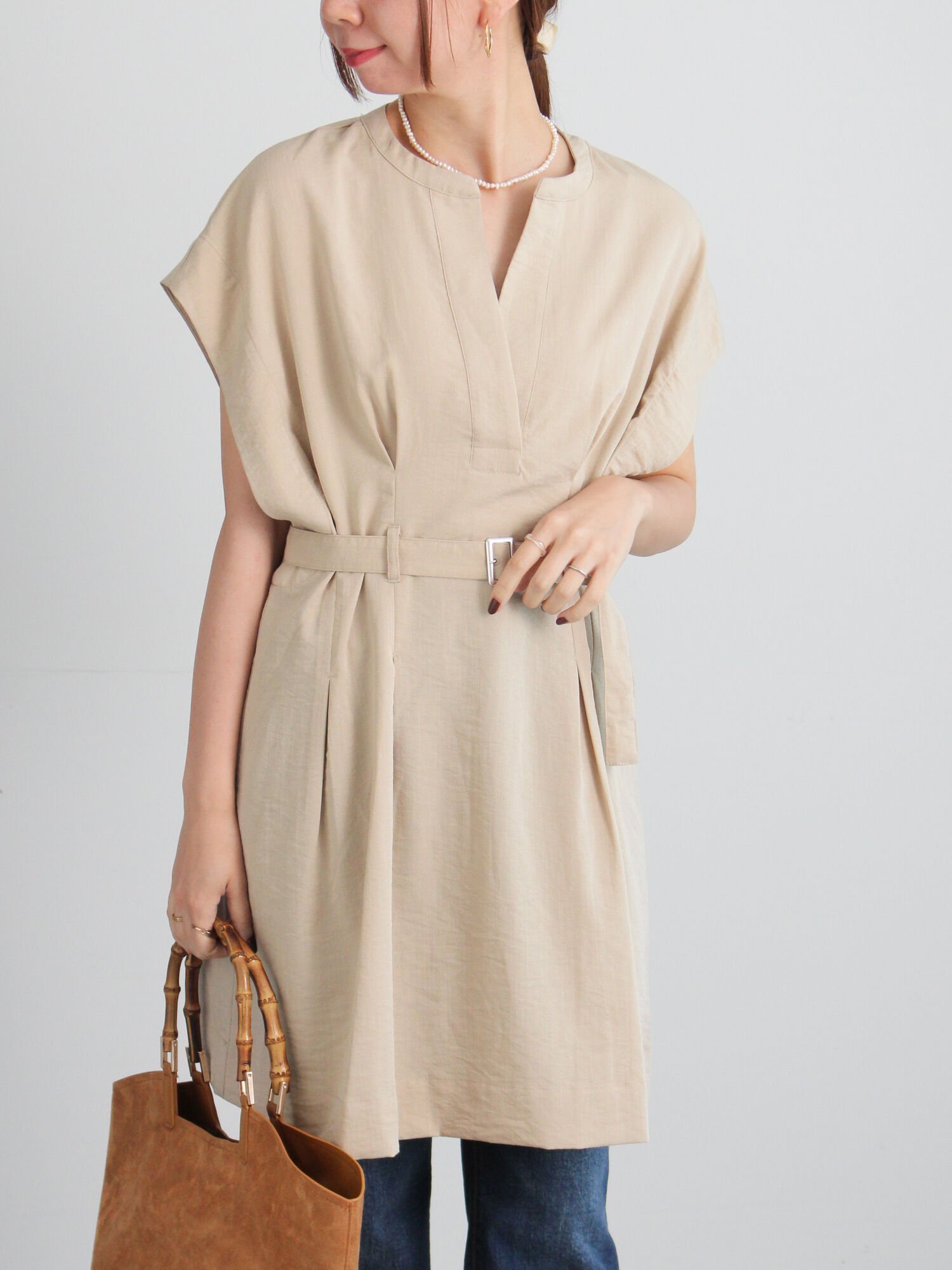 【テチチ/Te chichi】のミリタリーチュニックシャツ インテリア・キッズ・メンズ・レディースファッション・服の通販 founy(ファニー) 　ファッション　Fashion　レディースファッション　Fashion for Women　トップス・カットソー　Cut & Sew Tops　シャツ・ブラウス・オフィスカジュアル　Elegant Blouses & Button-Ups　シンプル　Simple, Minimal　チュニック　Tunic, Long Top　ミリタリー　Military, Army Style　ベージュ|ID: prp329100004643947 ipo3291000000033504046