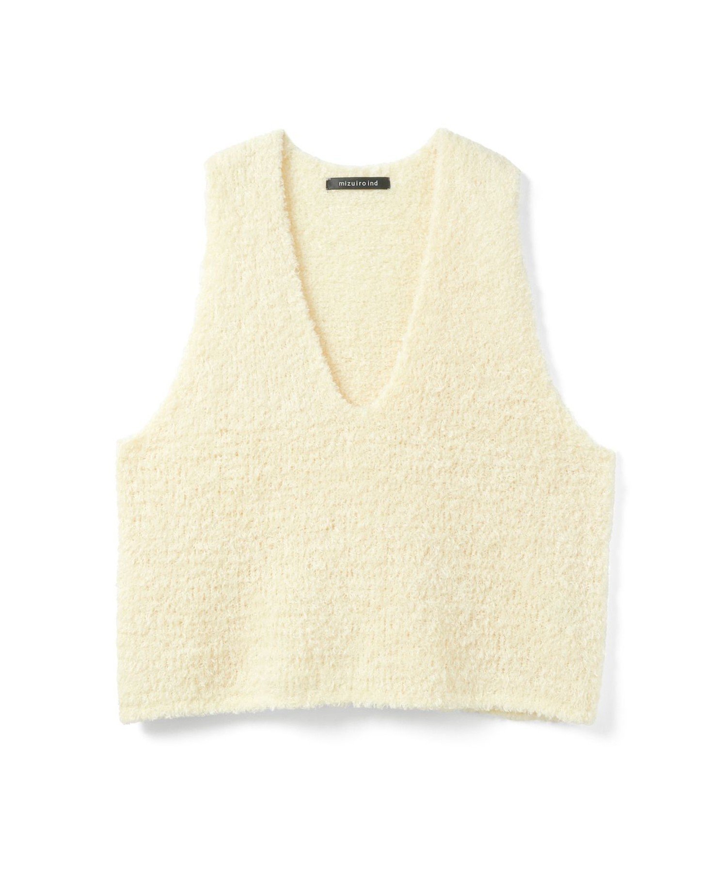【マーコート/MARcourt】のmizuiro ind へアリーVネックベスト インテリア・キッズ・メンズ・レディースファッション・服の通販 founy(ファニー) 　ファッション　Fashion　レディースファッション　Fashion for Women　アウター　Coat / Outerwear Collection　トップス・カットソー　Cut & Sew Tops　ベスト&ジレ / 重ね着スタイル　Vests & Gilets　Vネックトップス　V-Neck Tops / V-Cut Neckline Shirts　インナー　Innerwear　ノースリーブ　Sleeveless, No-Sleeve　ベスト　Vest, Waistcoat　ポケット　Pocket, Pocket Detail　モコモコ　Fuzzy, Fluffy　人気　Popular, Best Seller　秋　Autumn　アイボリー|ID: prp329100004643975 ipo3291000000033504205