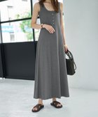 【スタイルデリ/STYLE DELI】のヘンリーネックリブ生地フレアワンピース チャコール|ID: prp329100004643980 ipo3291000000033504223