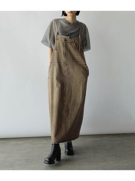 【ラシュッド/LASUD】のアシメフロントデニムジャンパースカート(beige,brown) 人気、トレンドファッション・服の通販 founy(ファニー) ファッション Fashion レディースファッション Fashion for Women スカート Skirts おすすめ Recommended / Our Picks アシンメトリー Asymmetrical Style スリット Slit, Slit Detail デニム Denim, Jeans Material |ID:prp329100004643990