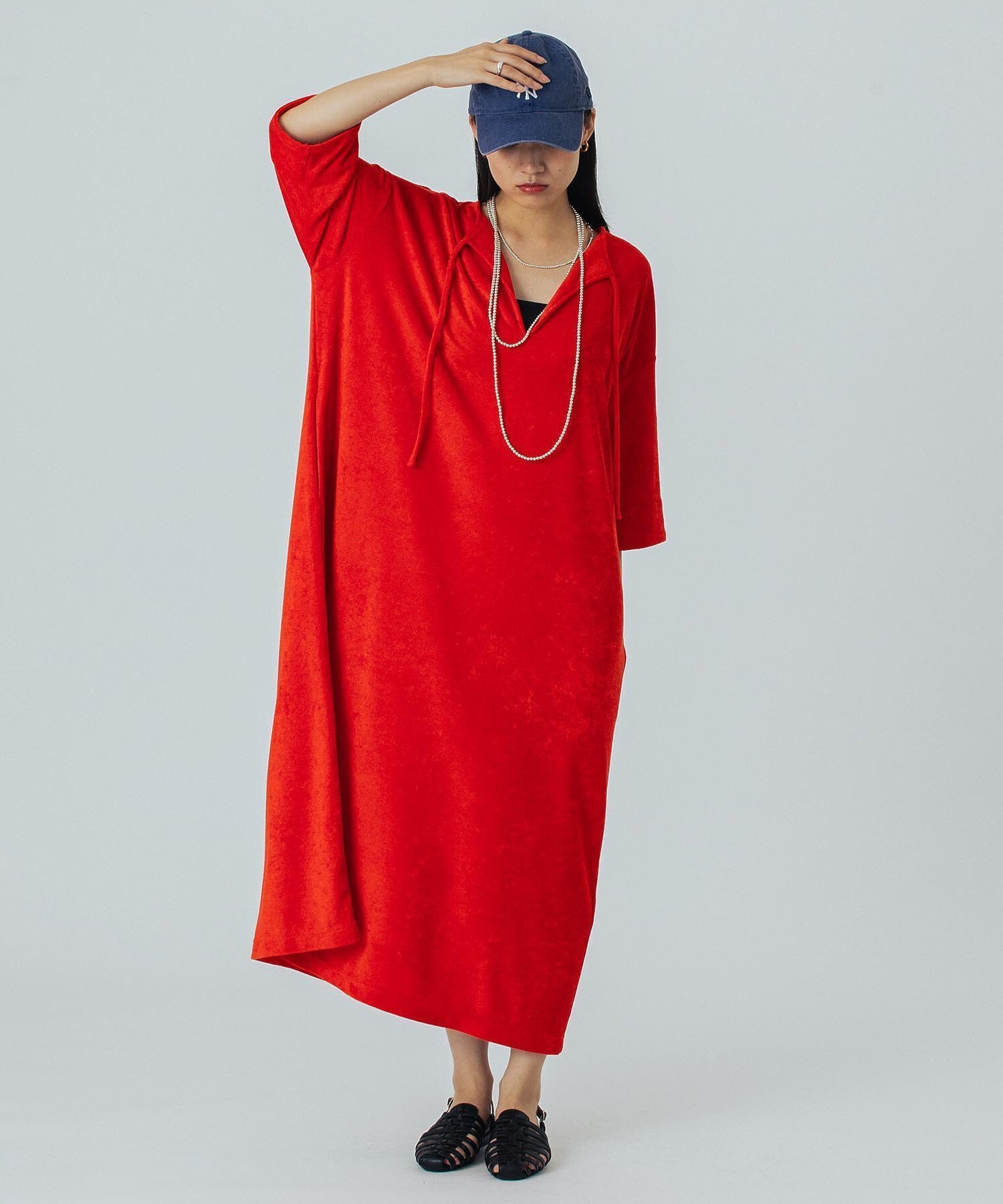 【ローズバッド/ROSE BUD】のH/H LONG DRESS インテリア・キッズ・メンズ・レディースファッション・服の通販 founy(ファニー) 　ファッション　Fashion　レディースファッション　Fashion for Women　ワンピース　Dresses　フォーマル・パーティードレス・結婚式用ドレス　Elegant & Casual Dresses　秋　Autumn　バランス　Balance, Style Balance　羽織　Haori, Light Jacket　リラックス　Relax, Relaxed Fit　ルーズ　Loose, Oversized　ロング　Long, Long-Length　ワイド　Wide, Wide Fit　旅行　Travel　エレガント 上品　Elegant　RED|ID: prp329100004644004 ipo3291000000033504358