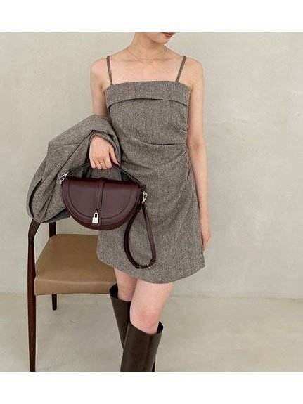 【スナイデル/SNIDEL】のウールベアミニワンピース インテリア・キッズ・メンズ・レディースファッション・服の通販 founy(ファニー) 　ファッション　Fashion　レディースファッション　Fashion for Women　ワンピース　Dresses　ウェーブ　Wavy Pattern　シャーリング　Shirring, Ruched　ジャケット　Jacket, Outerwear　トレンド　Trend, Trending Now　ドレープ　Drape, Draping Fabric　フィット　Fit, Slim Fit　フェミニン　Feminine, Girly　ラップ　Wrap, Wrap Design　おすすめ　Recommended / Our Picks　BRW[058]|ID: prp329100004644057 ipo3291000000033504717