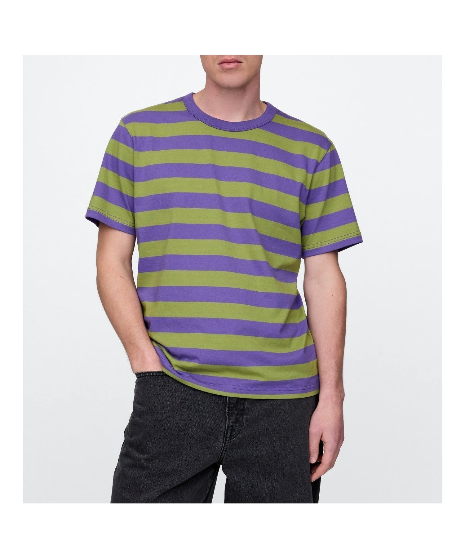 【ギャップ/GAP】のオリジナルTシャツ インテリア・キッズ・メンズ・レディースファッション・服の通販 founy(ファニー) 　ファッション　Fashion　レディースファッション　Fashion for Women　トップス・カットソー　Cut & Sew Tops　シャツ・ブラウス・オフィスカジュアル　Elegant Blouses & Button-Ups　ロングTシャツ・Tシャツ　Longline T-Shirts & Tees　ベーシック　Basic, Essential　ボーダー　Border, Stripe　定番　Standard, Basic Item　無地　Plain, Solid Color　OLIVE_STRIPE|ID: prp329100004644082 ipo3291000000033505454