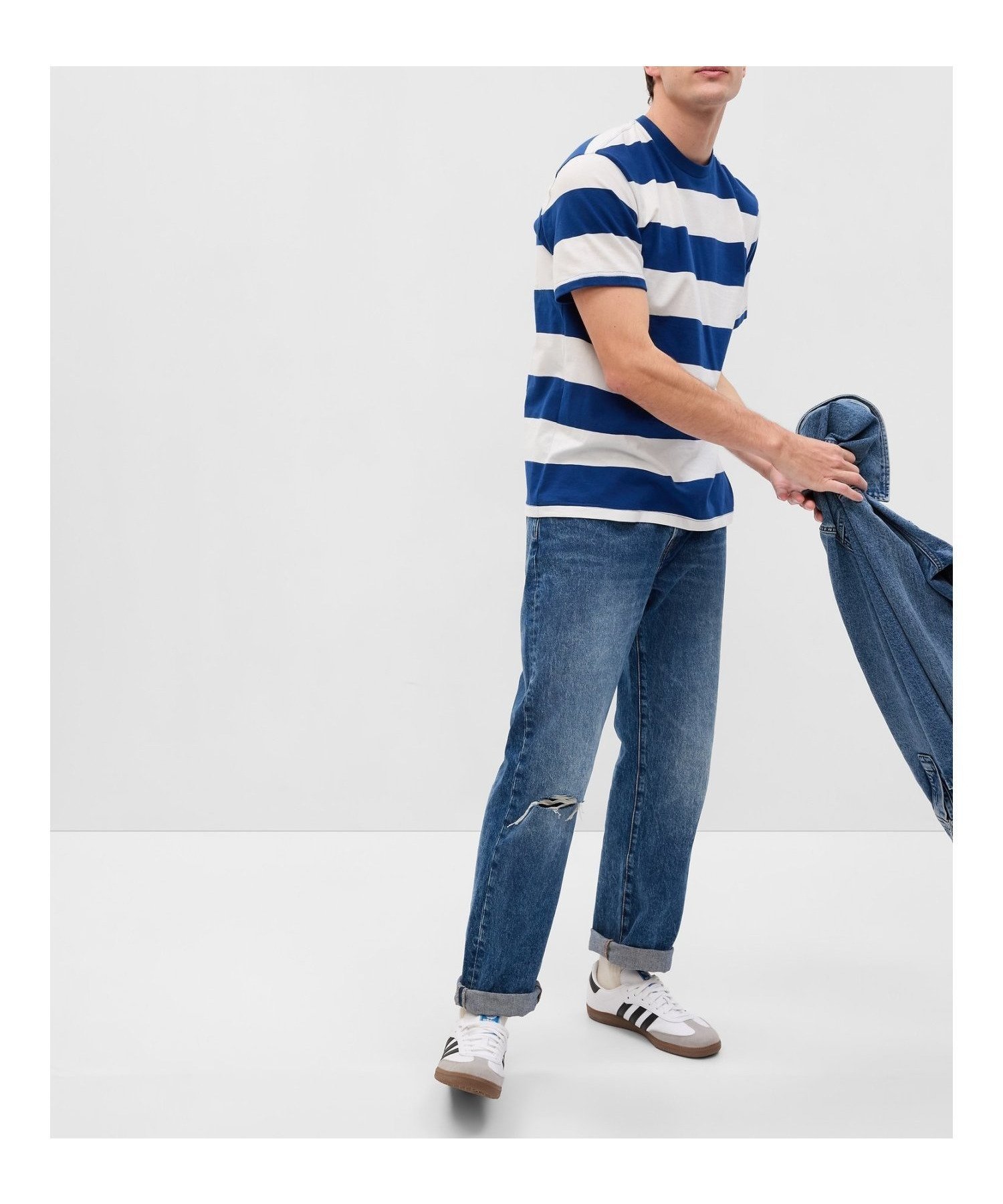 【ギャップ/GAP】のオリジナルTシャツ インテリア・キッズ・メンズ・レディースファッション・服の通販 founy(ファニー) 　ファッション　Fashion　レディースファッション　Fashion for Women　トップス・カットソー　Cut & Sew Tops　シャツ・ブラウス・オフィスカジュアル　Elegant Blouses & Button-Ups　ロングTシャツ・Tシャツ　Longline T-Shirts & Tees　ベーシック　Basic, Essential　ボーダー　Border, Stripe　定番　Standard, Basic Item　無地　Plain, Solid Color　NAVY_STRIPE|ID: prp329100004644082 ipo3291000000033505475