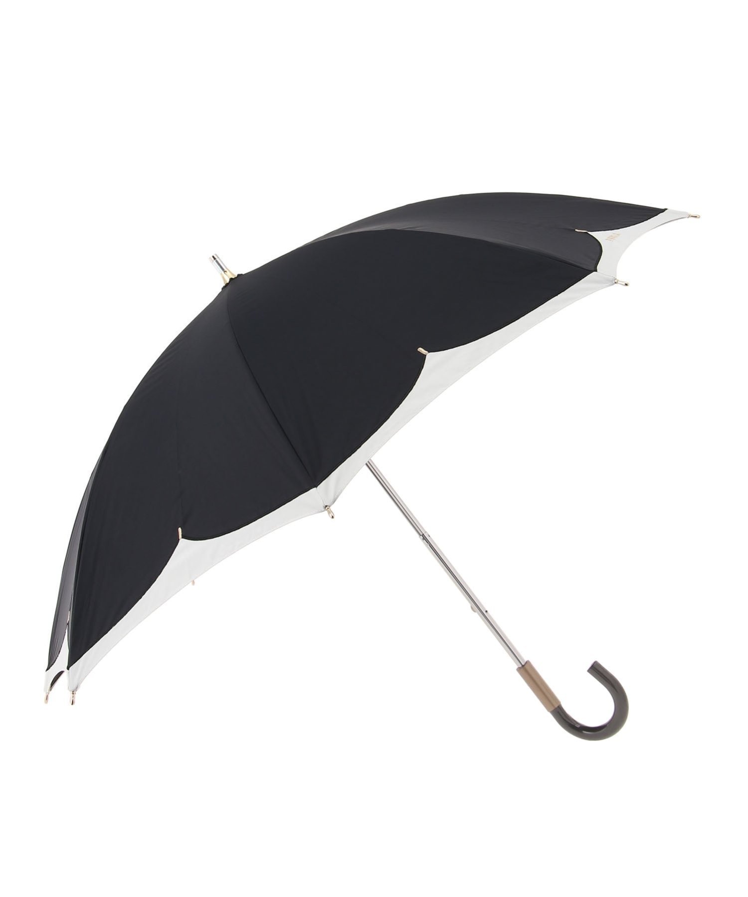 【ムーンバット/MOONBAT】のFURLA(フルラ) バイカラー カットワーク 長傘 晴雨兼用日傘 遮光 遮熱 UV インテリア・キッズ・メンズ・レディースファッション・服の通販 founy(ファニー) 　ファッション　Fashion　レディースファッション　Fashion for Women　レイングッズ・傘・晴雨兼用傘　Umbrellas & Rain Gear　イタリア　Italy　ワーク　Workwear, Utility Style　傘　Umbrella, Parasol　日傘　Parasol, UV Umbrella　ブラック|ID: prp329100004644140 ipo3291000000033506407