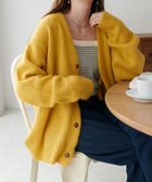 【ディスコート/Discoat】の【WEB限定/ユニセックス】モヘアライクシャギーカーディガン イエロー|ID: prp329100004644162 ipo3291000000033506645