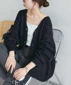 【ディスコート/Discoat】の【WEB限定/ユニセックス】モヘアライクシャギーカーディガン ブラック|ID: prp329100004644162 ipo3291000000033506662
