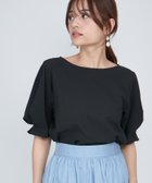 【クイーンズ コート/QUEENS COURT】のサッカーパールボタンタックブラウス≪手洗い可能≫ ブラック|ID: prp329100004644169 ipo3291000000033506751