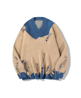 【アイモハ/aimoha】のHOOK/【HOOK】配色ダメージ加工ニット風スウェット 人気、トレンドファッション・服の通販 founy(ファニー) ファッション Fashion レディースファッション Fashion for Women トップス・カットソー Cut & Sew Tops ニット Knit Tops & Sweaters レディースパーカー・カジュアルフーディー Casual Hoodies & Sweatshirts スウェット・クルーネックトップス Sweatshirts & Crewnecks / Relaxed Fit Sweat Tops おすすめ Recommended / Our Picks インナー Innerwear スウェット / スエット Sweatshirt, Sweatwear ダメージ Distressed, Destroyed リラックス Relax, Relaxed Fit ロング Long, Long-Length 冬 Winter / This Winter 秋 Autumn |ID:prp329100004644224