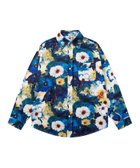【アイモハ/aimoha】のHOOK -original- 古着風総柄プリント長袖ポリシャツ 人気、トレンドファッション・服の通販 founy(ファニー) ファッション Fashion レディースファッション Fashion for Women トップス・カットソー Cut & Sew Tops シャツ・ブラウス・オフィスカジュアル Elegant Blouses & Button-Ups おすすめ Recommended / Our Picks インナー Innerwear トレンド Trend, Trending Now プリント Print, Printed Pattern ベスト Vest, Waistcoat メンズ Men's, Menswear 長袖 Long Sleeve, Full Sleeve thumbnail ブルー|ID: prp329100004644230 ipo3291000000033507854