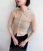 【エディット フォー ルル/edit.for LuLu】のレーシーポロシャツニット 人気、トレンドファッション・服の通販 founy(ファニー) ファッション Fashion レディースファッション Fashion for Women トップス・カットソー Cut & Sew Tops ニット Knit Tops & Sweaters シャツ・ブラウス・オフィスカジュアル Elegant Blouses & Button-Ups ポロシャツ・きれいめカジュアル Smart-Casual Polo Tops トレンド Trend, Trending Now フェミニン Feminine, Girly レース Lace, Lace Fabric thumbnail ベージュ|ID: prp329100004644250 ipo3291000000033508140