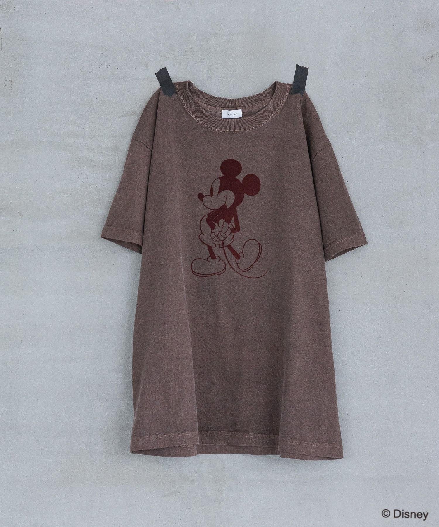 【アパートバイローリーズ/apart by lowrys】の【別注】フロッキーMICKEYTシャツ インテリア・キッズ・メンズ・レディースファッション・服の通販 founy(ファニー) 　ファッション　Fashion　レディースファッション　Fashion for Women　トップス・カットソー　Cut & Sew Tops　シャツ・ブラウス・オフィスカジュアル　Elegant Blouses & Button-Ups　ロングTシャツ・Tシャツ　Longline T-Shirts & Tees　インナー　Innerwear　ジャケット　Jacket, Outerwear　ユーズド　Used, Vintage-Look　ルーズ　Loose, Oversized　別注　Limited Edition, Custom Order　夏　Summer　ブラウン58|ID: prp329100004644262 ipo3291000000033564795